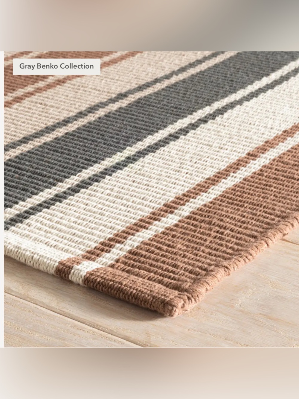 NWT Annie Selke Elliot Handwoven Cotton Rug 2 x 3 - Picture 4 of 6